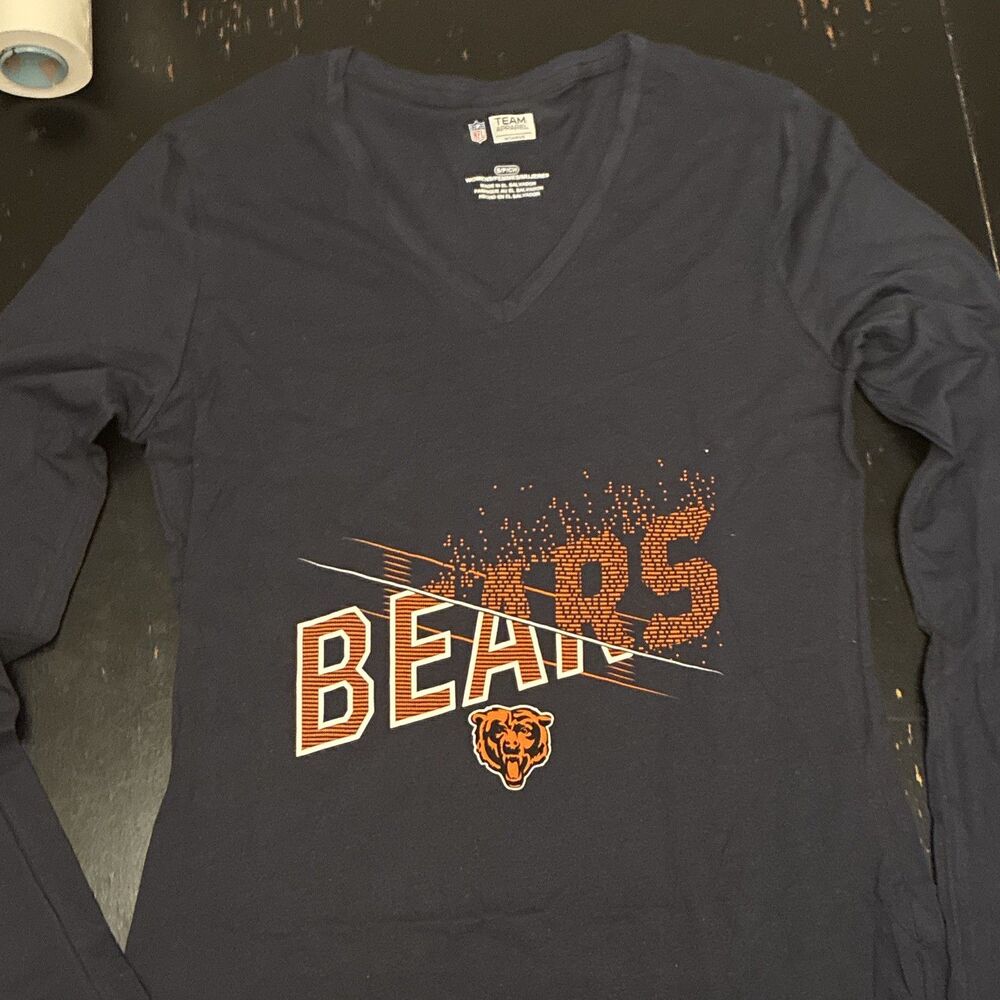 Official NFL Team Apparel Chicago Bears Blue Women's Longsleeve Shirt Size S